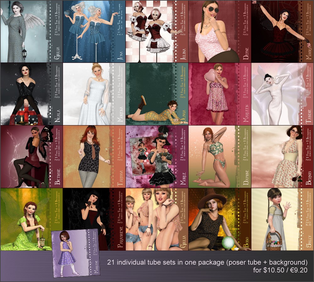 (image for) 21 PoserTube Packs